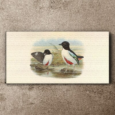 Birds over the water Canvas wall art