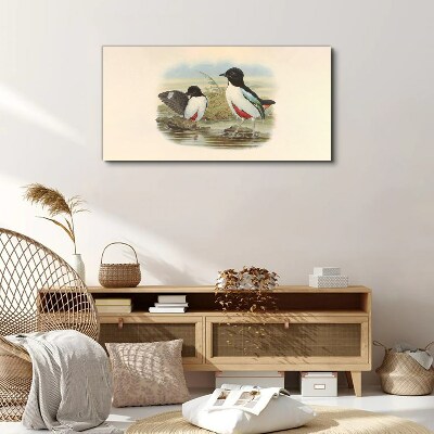 Birds over the water Canvas wall art
