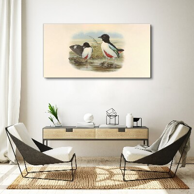 Birds over the water Canvas wall art