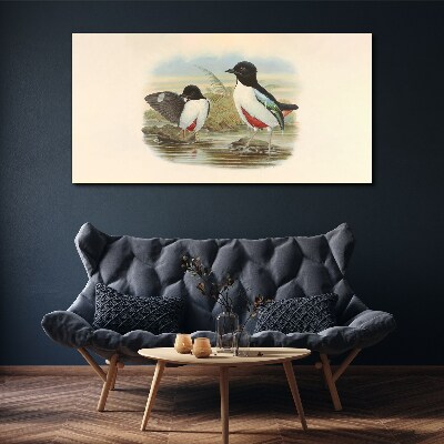 Birds over the water Canvas wall art