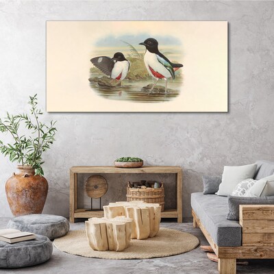 Birds over the water Canvas wall art