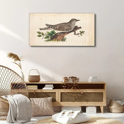 Cuckoo on a branch Canvas wall art