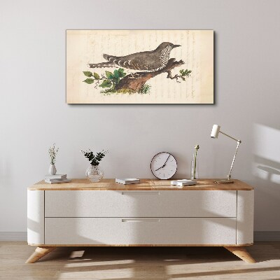 Bird drawing Canvas print