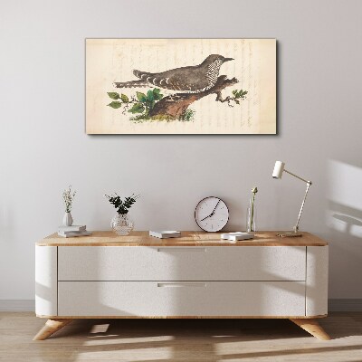 Cuckoo on a branch Canvas wall art