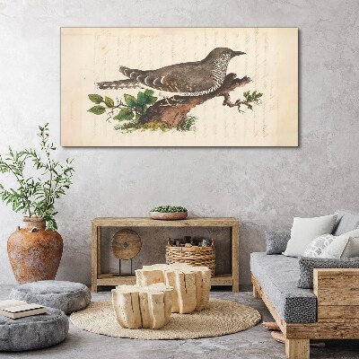 Cuckoo on a branch Canvas wall art