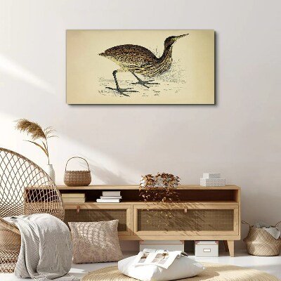 Bird pattern on nature background Canvas wall art