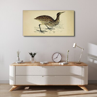 Bird pattern on nature background Canvas wall art