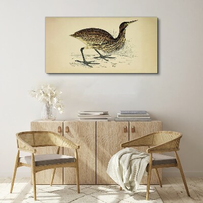 Bird drawing Canvas print