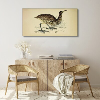 Bird pattern on nature background Canvas wall art