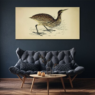Bird pattern on nature background Canvas wall art