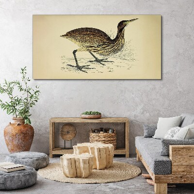 Bird pattern on nature background Canvas wall art