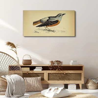 Bird in pastel shades Print on canvas