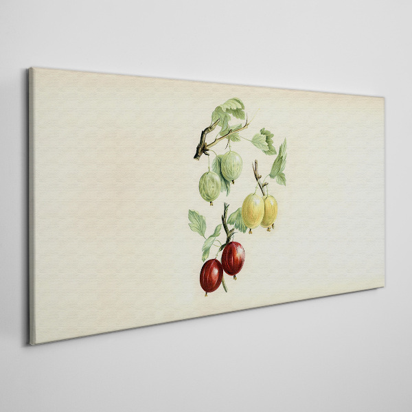 Fruits on a pastel background Print on canvas