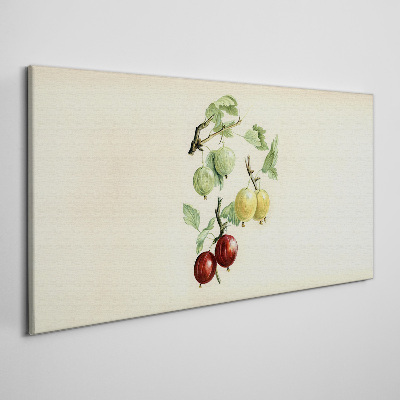 Fruits on a pastel background Print on canvas