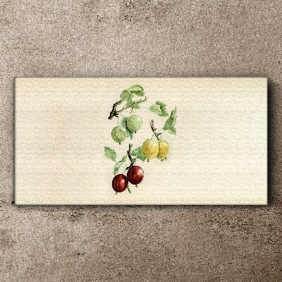 Fruits on a pastel background Print on canvas