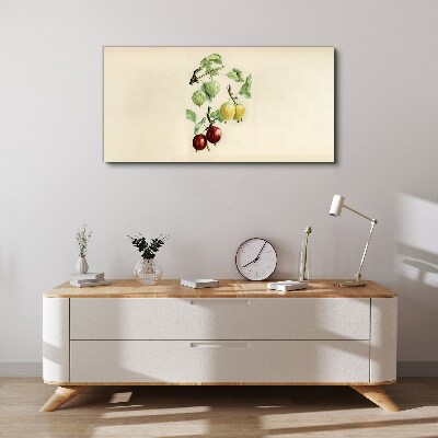 Fruits on a pastel background Print on canvas