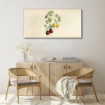 Fruits on a pastel background Print on canvas
