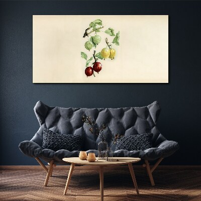 Fruits on a pastel background Print on canvas
