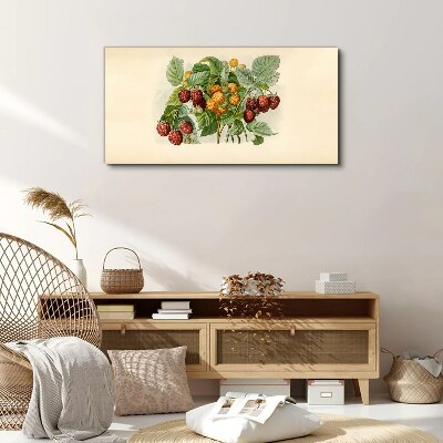 Fruity bouquet of raspberries and blackberries Print on canvas