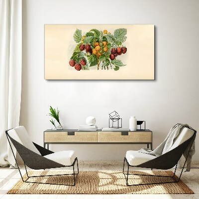 Fruity bouquet of raspberries and blackberries Print on canvas