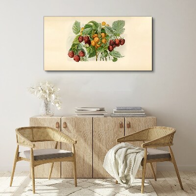 Fruity bouquet of raspberries and blackberries Print on canvas