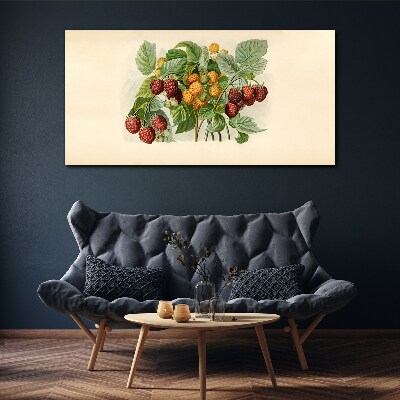Fruity bouquet of raspberries and blackberries Print on canvas