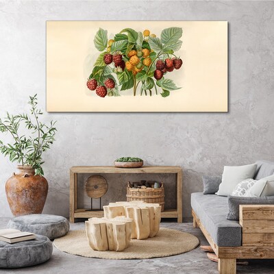 Fruity bouquet of raspberries and blackberries Print on canvas
