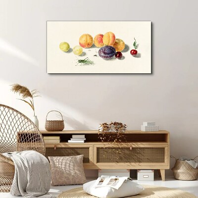 Fruits on a white background Canvas wall art