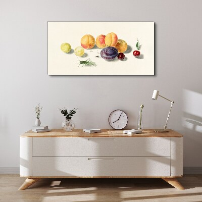 Fruit cherries peaches Canvas Wall art