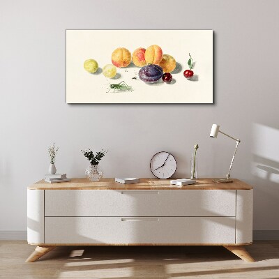 Fruits on a white background Canvas wall art