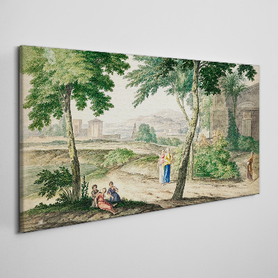 A scene from ancient life Print on canvas
