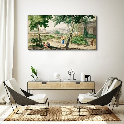 A scene from ancient life Print on canvas