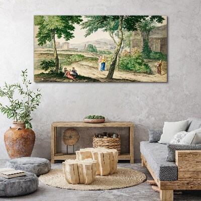 A scene from ancient life Print on canvas
