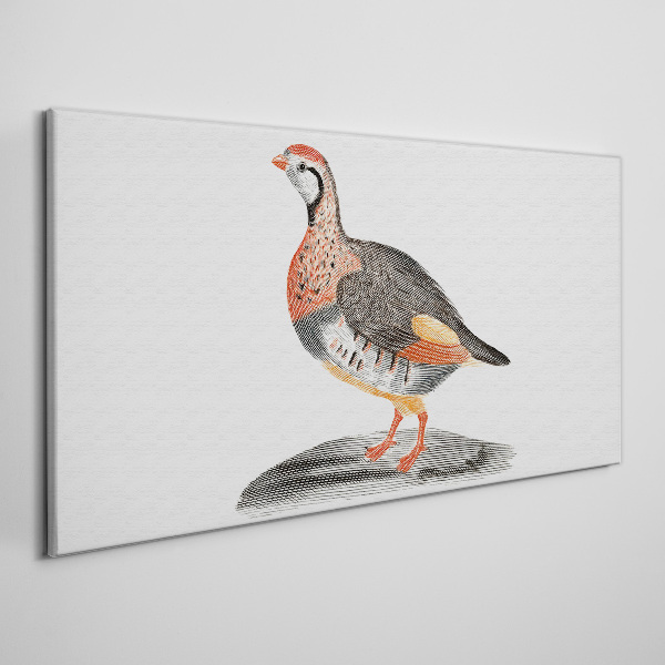 Bird elegance in pastel colors Print on canvas