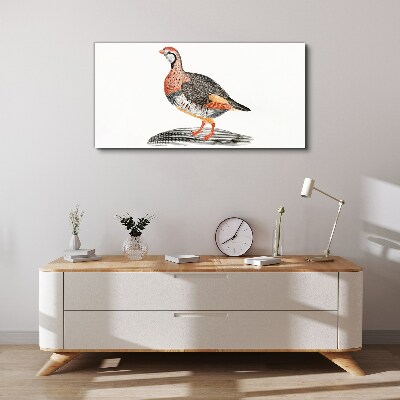 Bird elegance in pastel colors Print on canvas