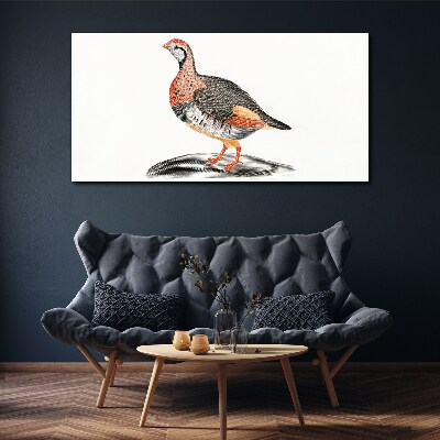 Bird elegance in pastel colors Print on canvas