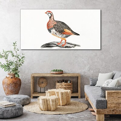 Bird elegance in pastel colors Print on canvas