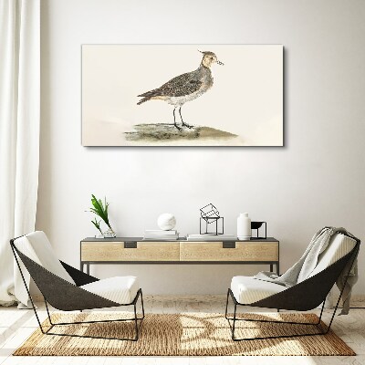 An elegant bird against the backdrop of nature Canvas wall art