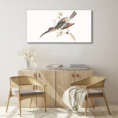 Bird on a branch Print on canvas