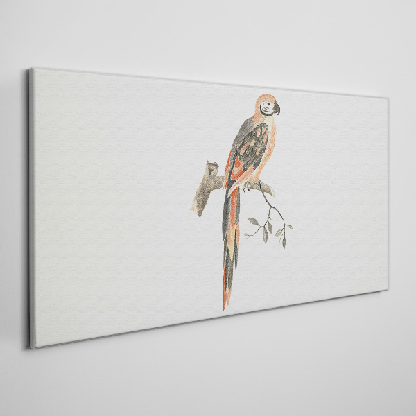 Parrot on a branch Canvas wall art