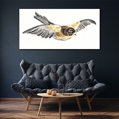 Drawing animal bird Canvas Wall art