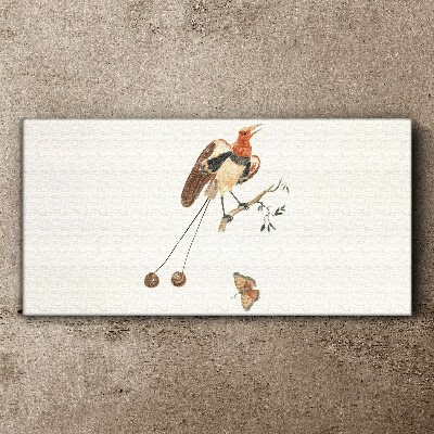 Animal bird branch Canvas Wall art