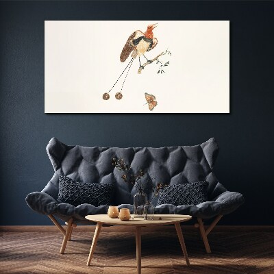 Animal bird branch Canvas Wall art