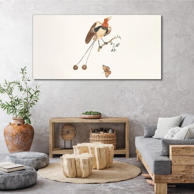 Animal bird branch Canvas Wall art