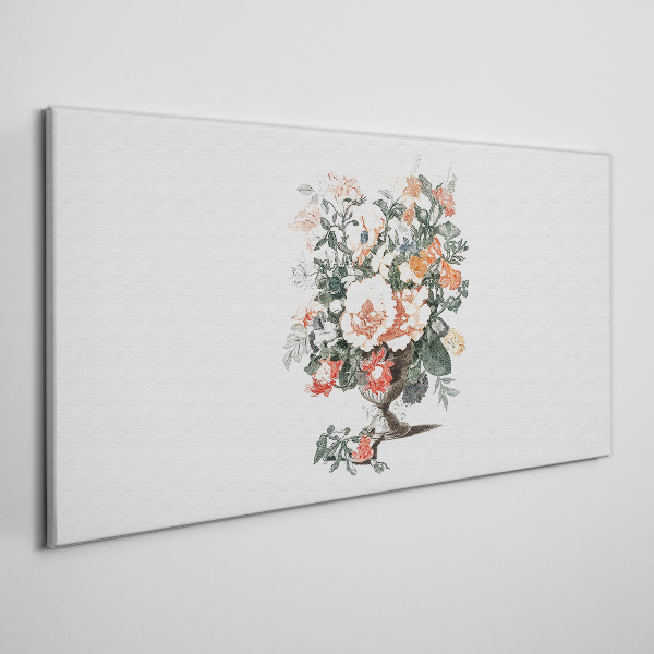 Flower bouquet in a vase Print on canvas