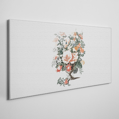Flower bouquet in a vase Print on canvas