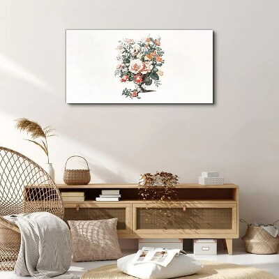 Flower bouquet in a vase Print on canvas