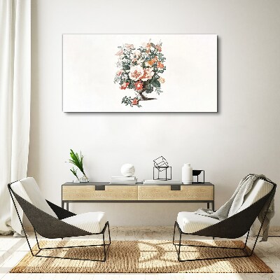 Flower bouquet in a vase Print on canvas