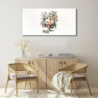 Flower bouquet in a vase Print on canvas