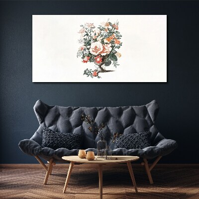 Flower bouquet in a vase Print on canvas